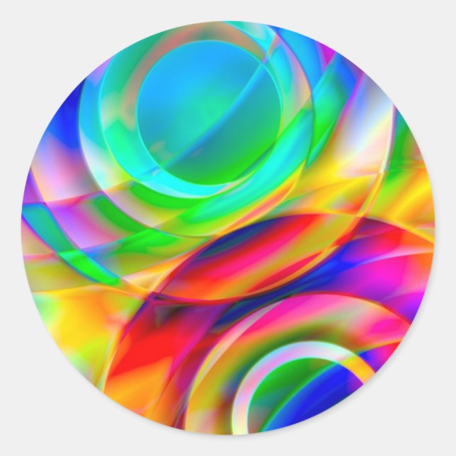 Circle Frenzy Runder Aufkleber (Vorderseite)