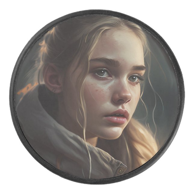 Circle girl eishockey puck (Vorderseite)