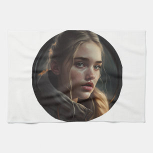 Circle girl geschirrtuch