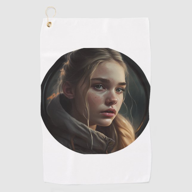 Circle girl golfhandtuch (Vorderseite)