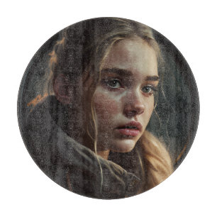 Circle girl schneidebrett