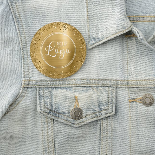 Circle Gold Glitzer and Foil Logo Namensschild (Beispiel)
