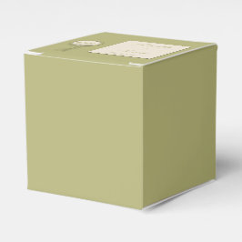 Circle Green and Creme Monogram Fevor Box Geschenkschachtel