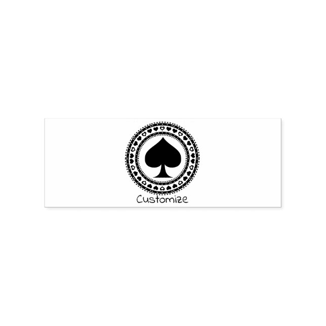 Circle Herz Black Spade Thunder_Cove Gummistempel (Prägung)