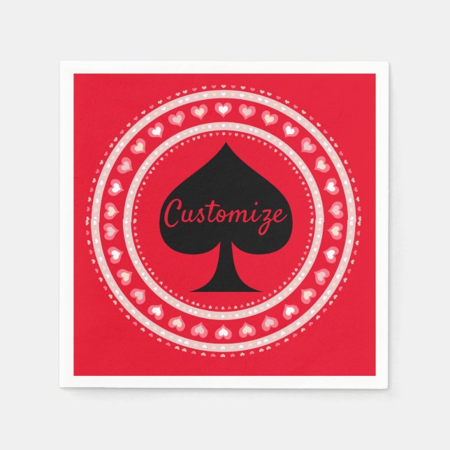 Circle Herz Black Spade Thunder_Cove Serviette (Vorderseite)