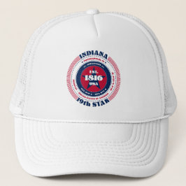 Circle Indiana Staat Patriotic Trucker Hat Truckerkappe