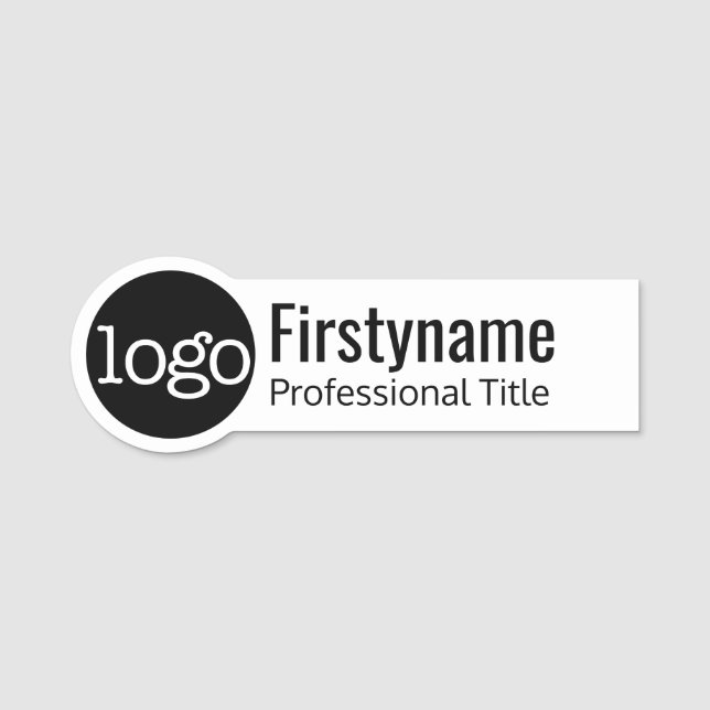 Circle Logo mit Beruflichem Vornamen Namensschild (Vorderseite)