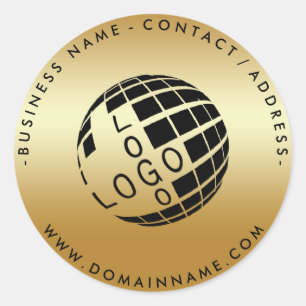 Circle Logo und Text Gold Textur Runder Aufkleber