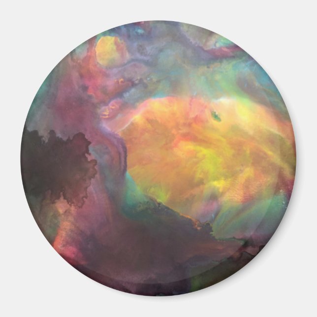 Circle Magnet mit Johnson Abstrakt Artwork (Vorne)