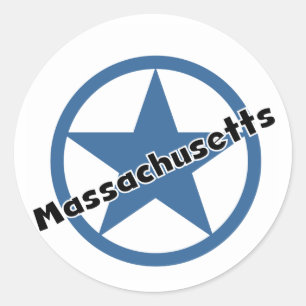 Circle Massachusetts Runder Aufkleber