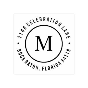 Circle Monogramm Gummistempel