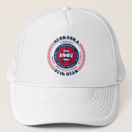 Circle Nebraska Staat Patriotic Trucker Hat Truckerkappe