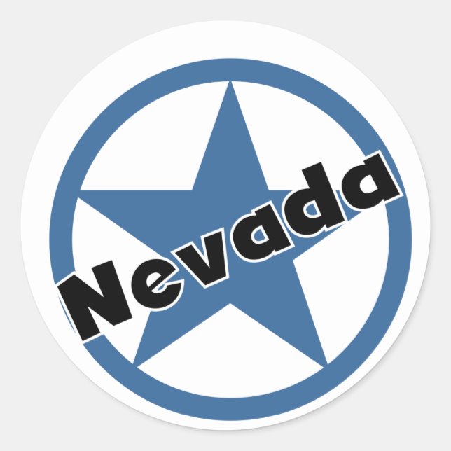 Circle Nevada Runder Aufkleber (Vorderseite)