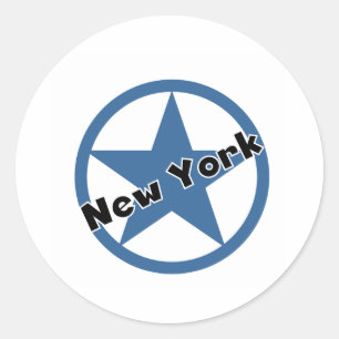 Circle New York Runder Aufkleber