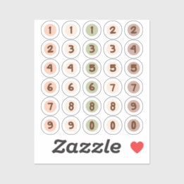 Circle numbers aufkleber