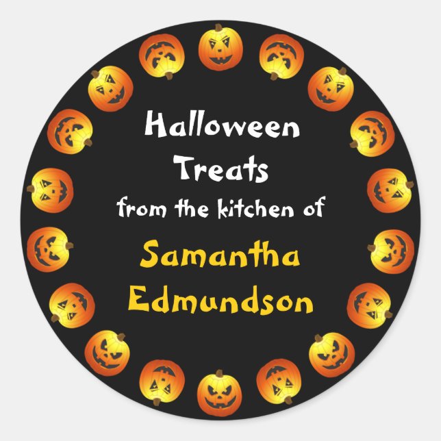 Circle O' Jack O'Lanterns Kitchen Sticker (Vorderseite)