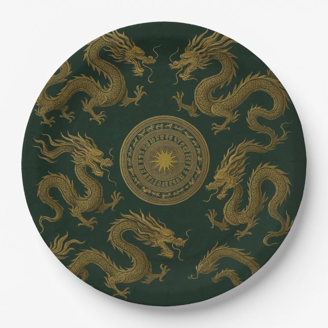 Circle of Dragons Plate Pappteller (Vorderseite)
