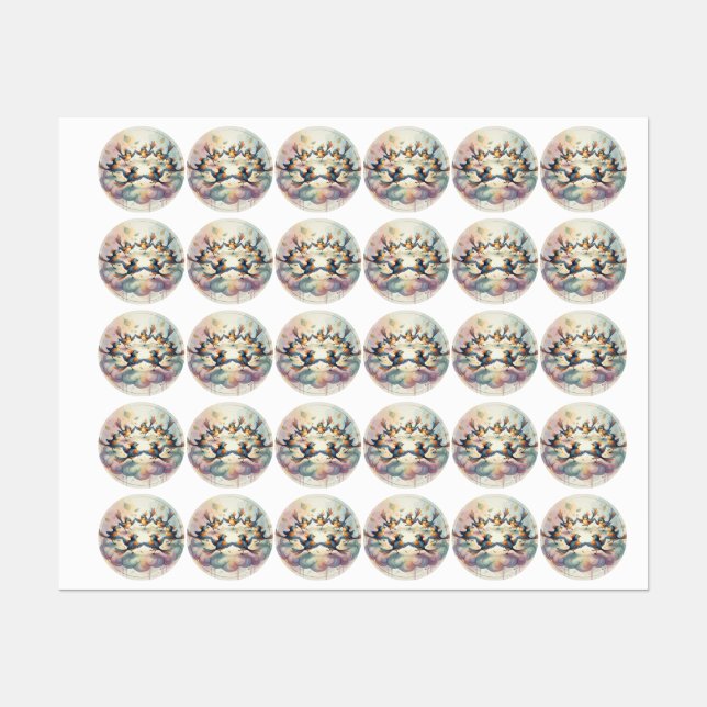 Circle of Flight and Whimsy Etiketten (Blatt)