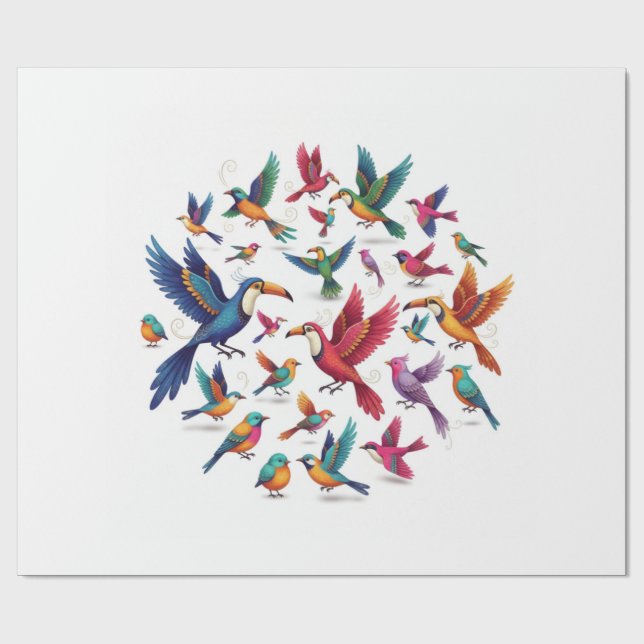 Circle of Flight - Harmony in Motion Geschenkpapier (Flach)