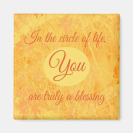 Circle of Life Square Magnet