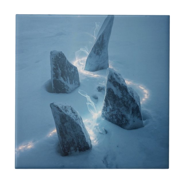 Circle of Light in the Snow Fliese (Vorderseite)