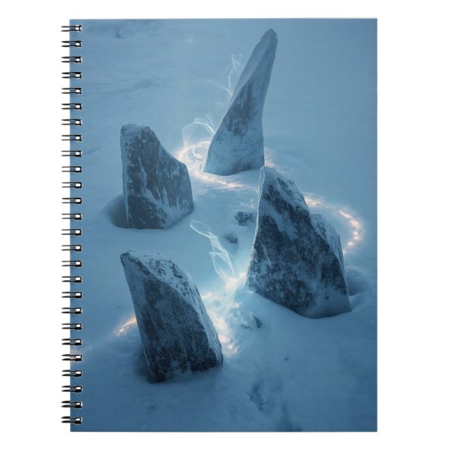Circle of Light in the Snow Notizblock (Vorderseite)