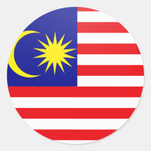 Circle of Malaysia Quality Flag Runder Aufkleber