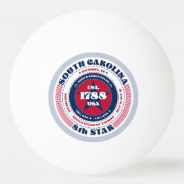 Circle of Red, White and Blue South Carolina Tischtennisball