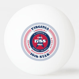 Circle of Red, White and Blue Virginia Tischtennisball