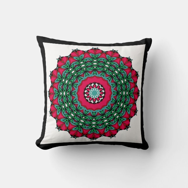 Circle Ornamental abstrakt Mandala Dekorationstich Kissen (Vorderseite)