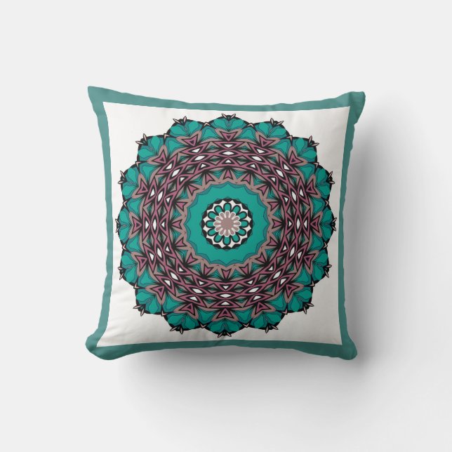 Circle Ornamental abstrakt Mandala Dekorationstich Kissen (Vorderseite)