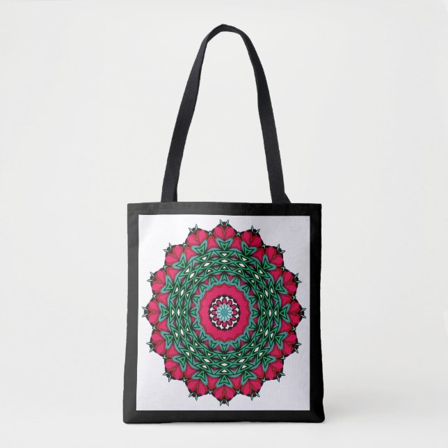 Circle Ornamental abstrakt Mandala Dekorationstich Tasche (Vorderseite)