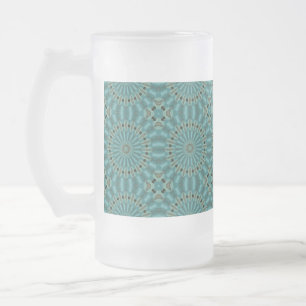Circle Pattern ist türkis und Aquamarin Mattglas Bierglas