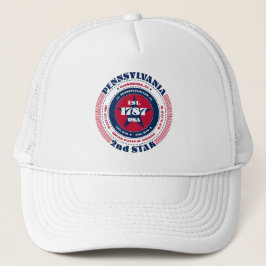 Circle Pennsylvania Staat Patriotic Trucker Hat Truckerkappe