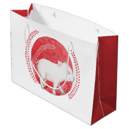 Circle Pig große Geschenktasche Geschenktüte
