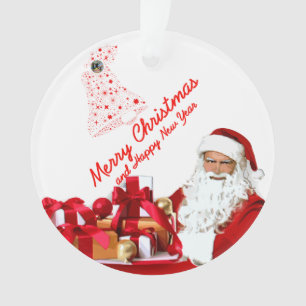 Circle Santa Ornament