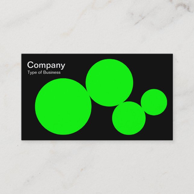 Circle Series - Green on Black Visitenkarte (Vorderseite)