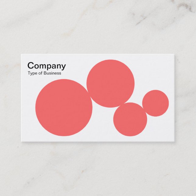 Circle Series - Tropical Pink on White Visitenkarte (Vorderseite)