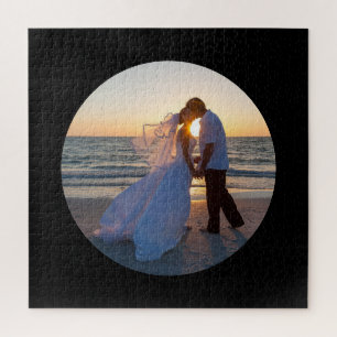 Circle Shape Wedding Foto Black