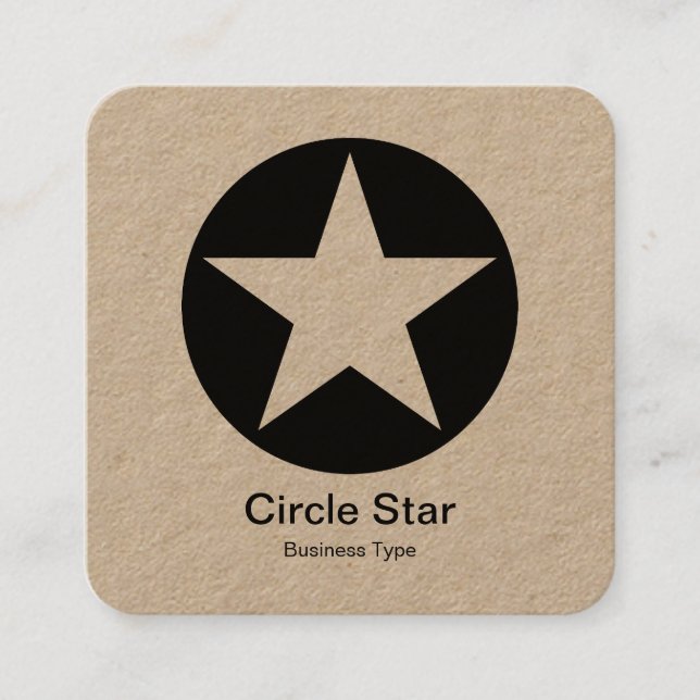 Circle Star - Kraft Quadratische Visitenkarte (Vorderseite)