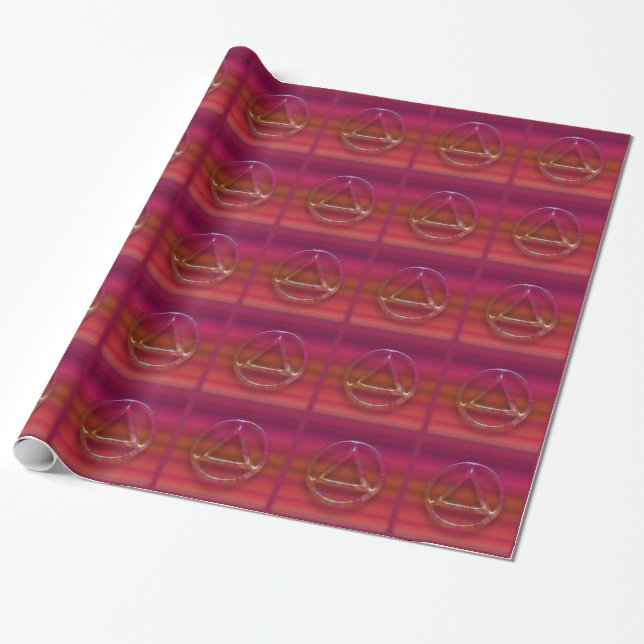 Circle Triangle Recovery Sobriety Wrapping Paper Geschenkpapier (Ungerollt)