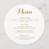 Circle Wedding Menu