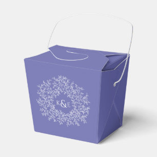 Circle white art Blätter Hochzeit lila blau Geschenkschachtel