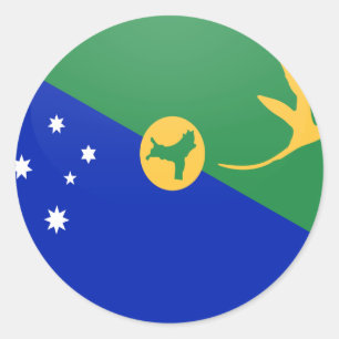 Circle zur Qualitätsflagge auf Weihnachten Island Runder Aufkleber