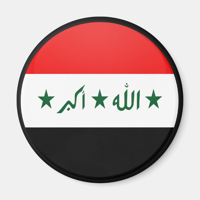 Circle zur Qualitätsflagge im Irak Magnet (Vorne)