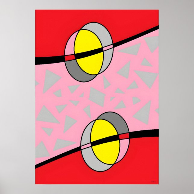 Circled Back Scrum Design II Poster (Vorne)