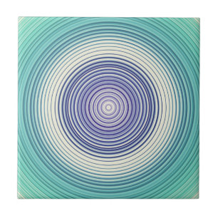 Circles - Aqua Aquamarin Türkis Cyan Blue Fliese