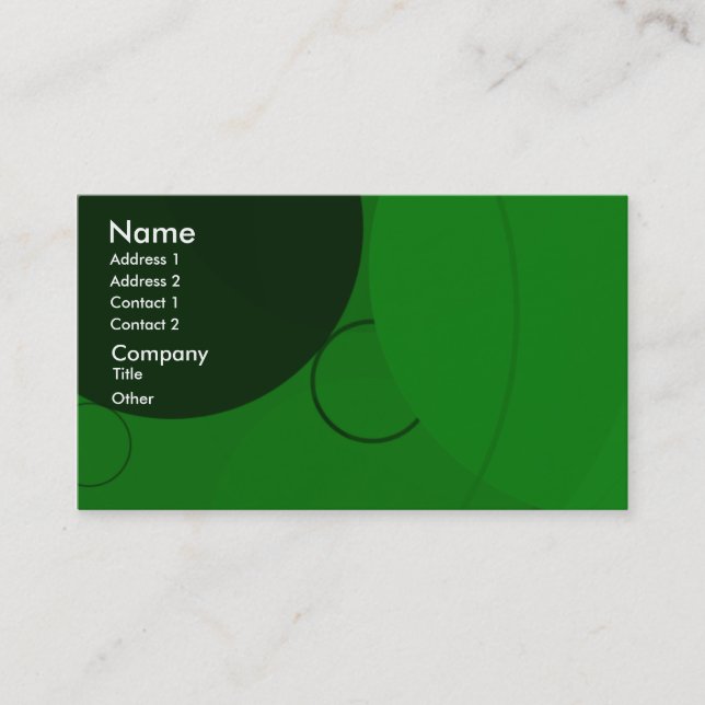 Circles Background Business Card Visitenkarte (Vorderseite)