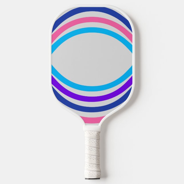 Circles Blue Pink Grey Pickleball Paddle (Vorderseite)