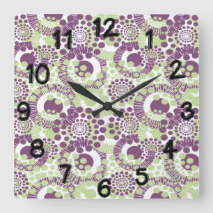 Circles, Everywhere Quadratische Wanduhr